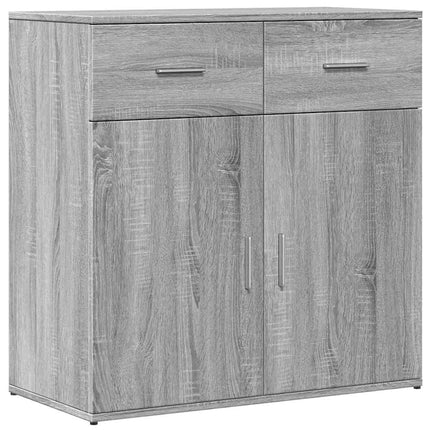 Skänkar 2 st grå sonoma 79x38x80 cm konstruerat trä