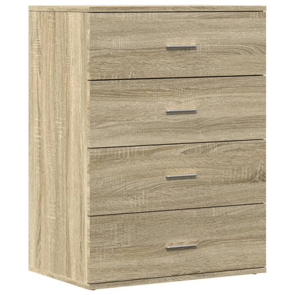 Skänkar 2 st sonoma-ek 60x39x80 cm konstruerat trä