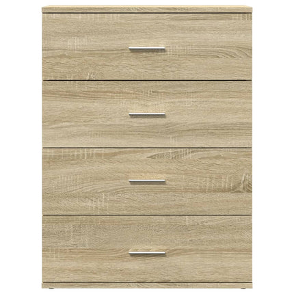 Skänkar 2 st sonoma-ek 60x39x80 cm konstruerat trä