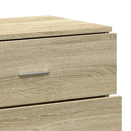 Skänkar 2 st sonoma-ek 60x39x80 cm konstruerat trä