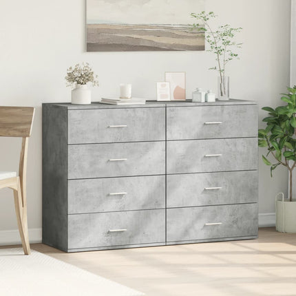 Skänkar 2 st betonggrå 60x39x80 cm konstruerat trä
