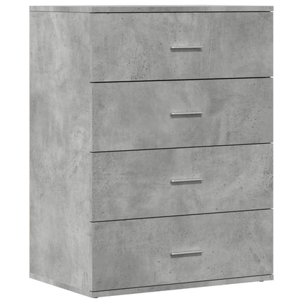 Skänkar 2 st betonggrå 60x39x80 cm konstruerat trä