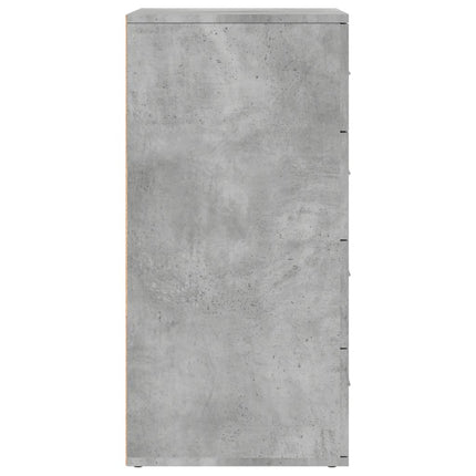 Skänkar 2 st betonggrå 60x39x80 cm konstruerat trä
