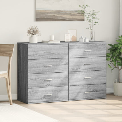 Skänkar 2 st grå sonoma 60x39x80 cm konstruerat trä