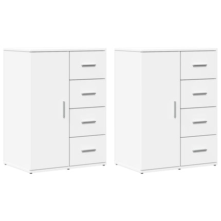 Skänkar 2 st vit 59x39x80 cm konstruerat trä