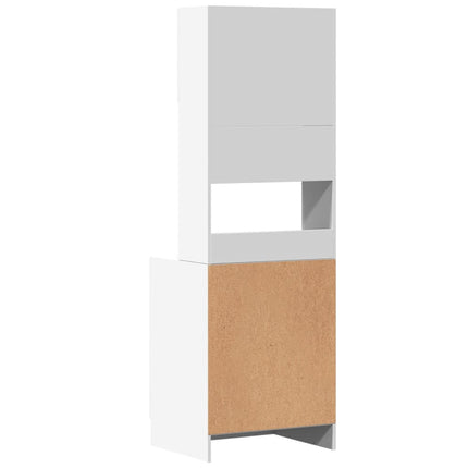 Köksskåp vit 60x50x180 cm konstruerat trä