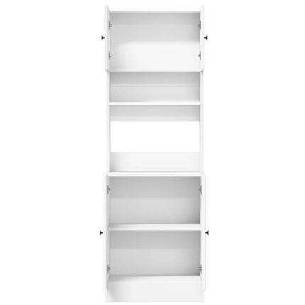 Köksskåp vit 60x50x180 cm konstruerat trä