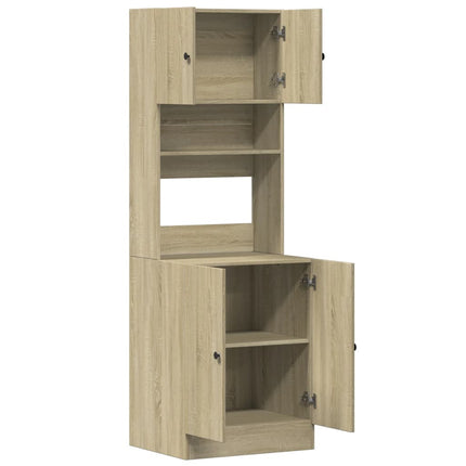 Köksskåp sonoma-ek 60x50x180 cm konstruerat trä