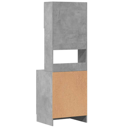 Köksskåp betonggrå 60x50x180 cm konstruerat trä