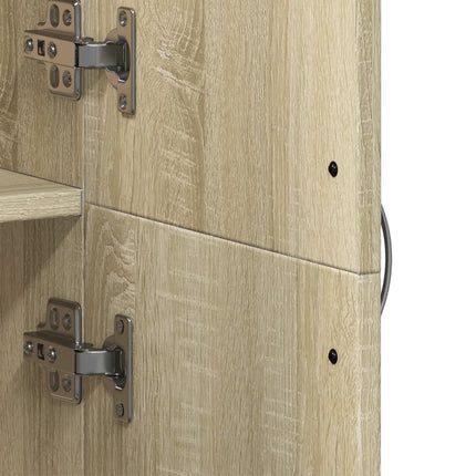 Dokumentskåp sonoma-ek 60x32x153 cm konstruerat trä