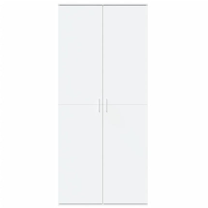 Högskåp vit 80x35x180 cm konstruerat trä
