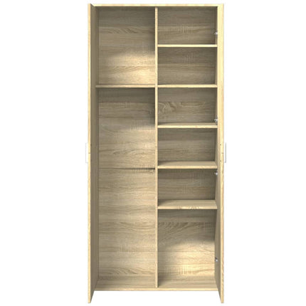 Högskåp sonoma-ek 80x35x180 cm konstruerat trä