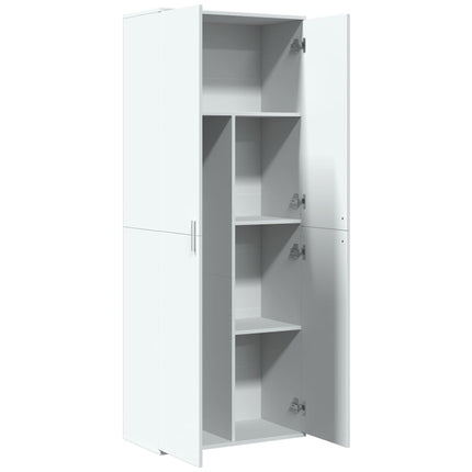 Högskåp vit 70x35x180 cm konstruerat trä