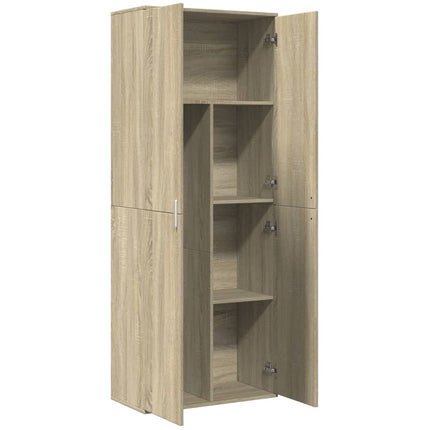Högskåp sonoma-ek 70x35x180 cm konstruerat trä
