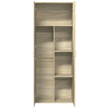 Högskåp sonoma-ek 70x35x180 cm konstruerat trä