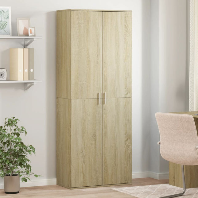 Högskåp sonoma-ek 70x35x180 cm konstruerat trä