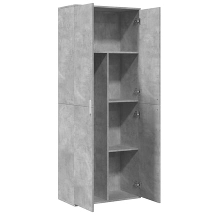 Högskåp betonggrå 70x35x180 cm konstruerat trä