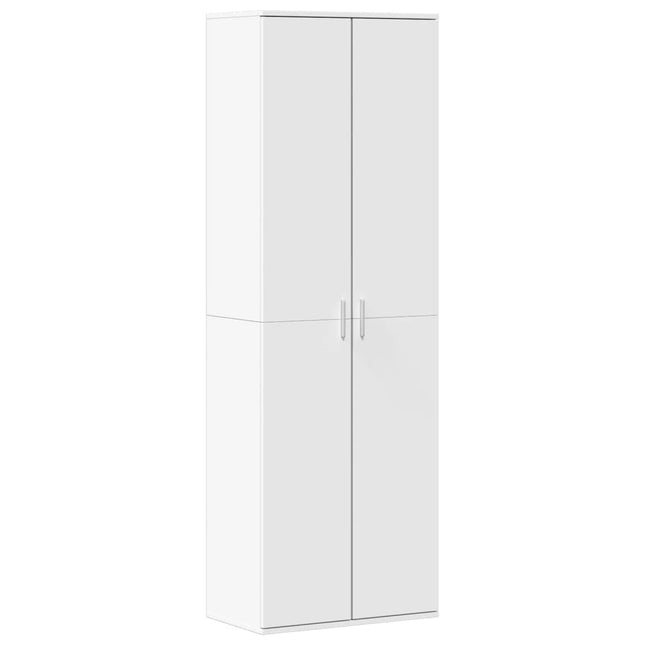 Högskåp vit 60x35x180 cm konstruerat trä