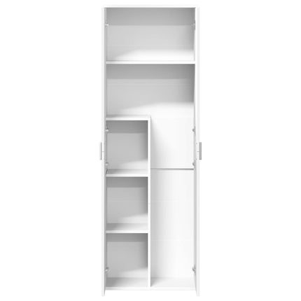 Högskåp vit 60x35x180 cm konstruerat trä
