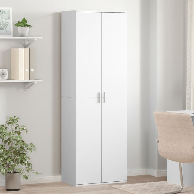 Högskåp vit 60x35x180 cm konstruerat trä