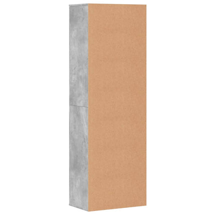 Högskåp betonggrå 60x35x180 cm konstruerat trä
