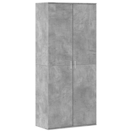 Skoskåp betonggrå 80x39x178 cm konstruerat trä