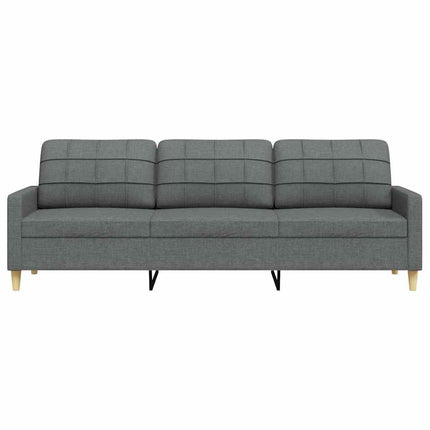 3-sitssoffa mörkgrå 210 cm tyg