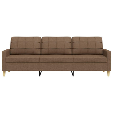 3-sitssoffa brun 210 cm tyg