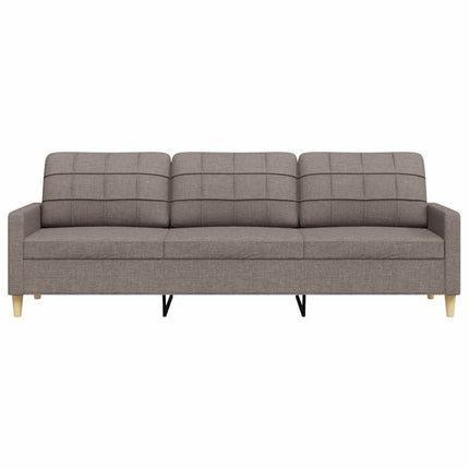 3-sitssoffa taupe 210 cm tyg