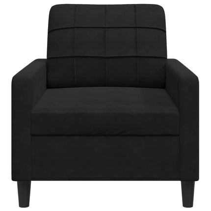 Fåtölj Svart 60 cm sammet