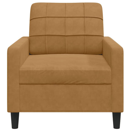 Fåtölj Brun 60 cm sammet