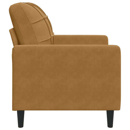 Fåtölj Brun 60 cm sammet