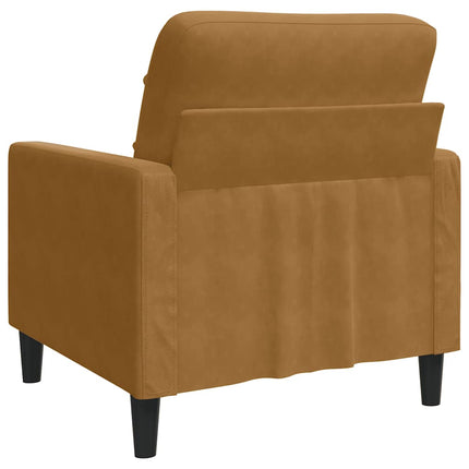 Fåtölj Brun 60 cm sammet