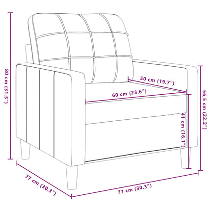 Fåtölj Brun 60 cm sammet