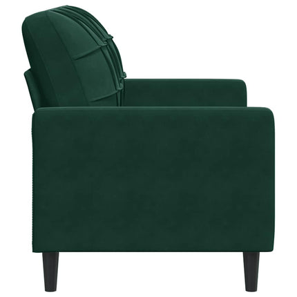 Soffa 2-sits mörkgrön 120 cm sammet