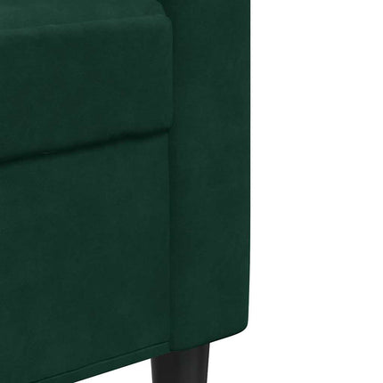 Soffa 2-sits mörkgrön 120 cm sammet