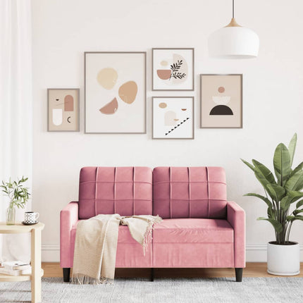 Soffa 2-sits rosa 120 cm sammet