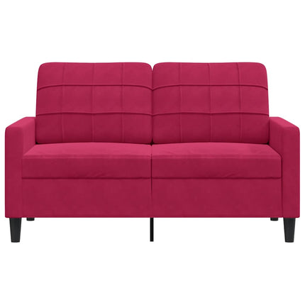 2-sitssoffa vinröd 120 cm sammet