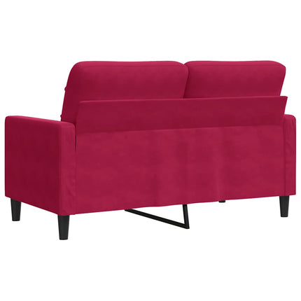 2-sitssoffa vinröd 120 cm sammet