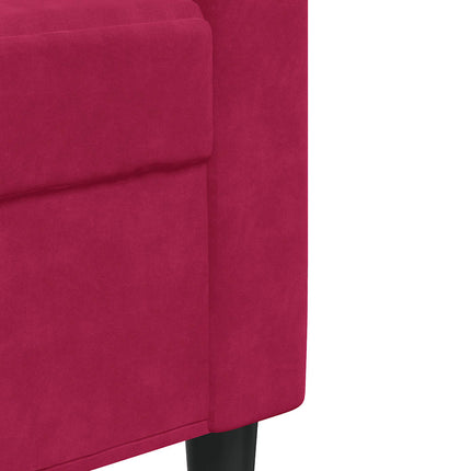 2-sitssoffa vinröd 120 cm sammet