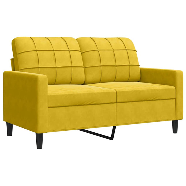 2-sitssoffa gul 120 cm sammet