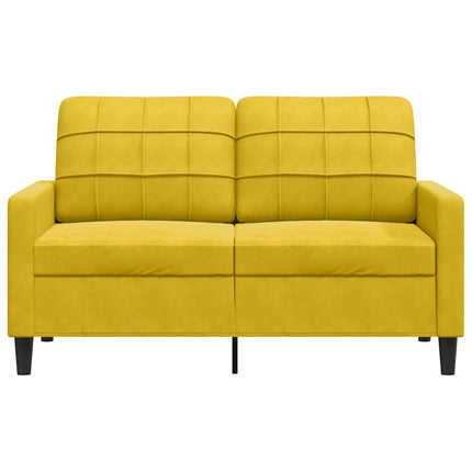 2-sitssoffa gul 120 cm sammet