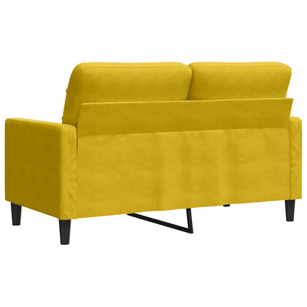 2-sitssoffa gul 120 cm sammet