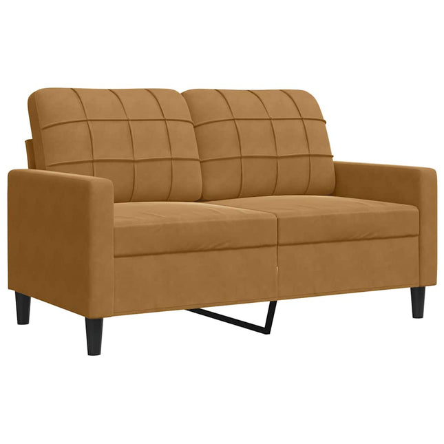 2-sitssoffa brun 120 cm sammet