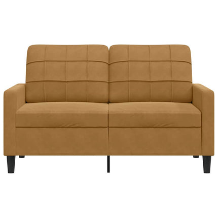 2-sitssoffa brun 120 cm sammet