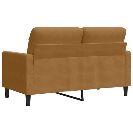 2-sitssoffa brun 120 cm sammet