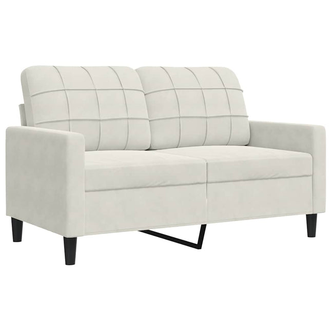 2-sitssoffa gräddvit 120 cm sammet