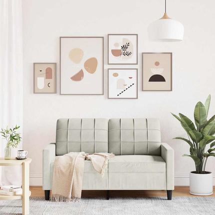 2-sitssoffa gräddvit 120 cm sammet