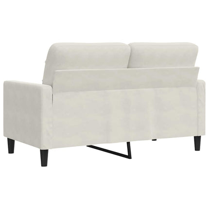 2-sitssoffa gräddvit 120 cm sammet