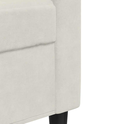 2-sitssoffa gräddvit 120 cm sammet